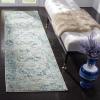 SAFAVIEH Madison Collection Area Rug – 5’3″ x 7’6″, Ivory & Blue, Boho Chic Medallion Design, Non-Shedding & Easy Care, Ideal for High Traffic Areas in Living Room, Bedroom (MAD152M)(Ivory/Blue)