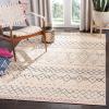 SAFAVIEH Madison Collection Area Rug – 5’3″ x 7’6″, Ivory & Dark Blue, Moroccan Boho Distressed Design, Non-Shedding & Easy Care, Ideal for High Traffic Areas in Living Room, Bedroom (MAD798B)