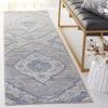 SAFAVIEH Madison Collection Area Rug – 5’3″ x 7’6″, Light Grey & Blue, Boho Chic Medallion Design, Non-Shedding & Easy Care, Ideal for High Traffic Areas in Living Room, Bedroom (MAD153F)(Light Grey / Blue)