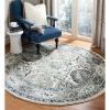 SAFAVIEH Madison Collection Area Rug – 5’3″ x 7’6″, Light Grey & Fuchsia, Oriental Distressed Design, Non-Shedding & Easy Care, Ideal for High Traffic Areas in Living Room, Bedroom (MAD925R)(Light Grey / Blue)
