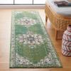 SAFAVIEH Madison Collection Area Rug – 5’3″ x 7’6″, Navy & Grey, Boho Chic Medallion Distressed Design, Non-Shedding & Easy Care, Ideal for High Traffic Areas in Living Room, Bedroom (MAD452M)(Green/Aqua)