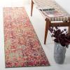 SAFAVIEH Madison Collection Area Rug – 5’3″ x 7’6″, Navy & Ivory, Boho Distressed Design, Non-Shedding & Easy Care, Ideal for High Traffic Areas in Living Room, Bedroom (MAD444N)(Orange/Ivory)