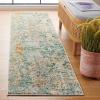 SAFAVIEH Madison Collection Area Rug – 6′ x 9′, Light Blue & Beige, Modern Abstract Design, Non-Shedding & Easy Care, Ideal for High Traffic Areas in Living Room, Bedroom (MAD457B)(Green/Grey)