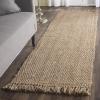 SAFAVIEH Natural Fiber Collection Area Rug – 5′ x 8′, Natural, Handmade Tassel Jute, Ideal for High Traffic Areas in Living Room, Bedroom (NF467A)(Natural)