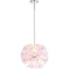 SAFAVIEH PND4019A Collection Montana Pendant Light, Silver/White