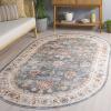 SAFAVIEH Washable Rug Arizona Collection – 5′ x 8′, Green & Beige, Slip Resistant & Easy to Clean, Ideal for Living Room, Bedroom, Home Office, Dining Space (ARZ112Y)(Green/Beige)