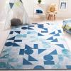 SAFAVIEH Washable Rug Kids Playhouse Collection – 3’3″ x 5’3″, Grey & Blue, Slip Resistant & Easy to Clean, Ideal for Kids Room, Playroom, Nursery, Boys & Girls Room (KPH222F)(Grey/Blue)