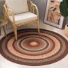 SAFAVIEH Washable Rug Outdoor Braided Collection – 8′ x 10′, Brown & Multi, Handmade & Reversible, Non-Shedding & Easy to Clean, Ideal for Patio, Backyard, Mudroom (BRD313A)(Brown/Light Brown)
