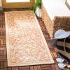 SAFAVIEH Washable Rug Outdoor Courtyard Collection – 4′ x 5’7″, Terracotta & Natural, Non-Shedding & Easy Cleaning, Ideal for Patio, Backyard, Mudroom (CY2098-3202)(Natural/Terra)