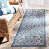 SAFAVIEH Washable Rug Outdoor Courtyard Collection – 4′ x 5’7″, Terracotta & Natural, Non-Shedding & Easy Cleaning, Ideal for Patio, Backyard, Mudroom (CY2098-3202)(Blue/Natural)