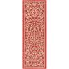 SAFAVIEH Washable Rug Outdoor Courtyard Collection – 4′ x 5’7″, Terracotta & Natural, Non-Shedding & Easy Cleaning, Ideal for Patio, Backyard, Mudroom (CY2098-3202)(Red/Natural)