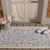 SAFAVIEH Washable Rug Outdoor Courtyard Collection – 4′ x 5’7″, Terracotta & Natural, Non-Shedding & Easy Cleaning, Ideal for Patio, Backyard, Mudroom (CY2098-3202)(Natural/Blue)