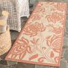 SAFAVIEH Washable Rug Outdoor Courtyard Collection – 5’3″ x 7’7″, Chocolate & Natural, Non-Shedding & Easy Cleaning, Ideal for Patio, Backyard, Mudroom (CY2961-3409)(Natural/Terra)