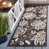 SAFAVIEH Washable Rug Outdoor Courtyard Collection – 5’3″ x 7’7″, Chocolate & Natural, Non-Shedding & Easy Cleaning, Ideal for Patio, Backyard, Mudroom (CY2961-3409)(Black/Sand)