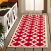 SAFAVIEH Washable Rug Outdoor Courtyard Collection – 6’7″ x 9’6″, Green & Beige, Non-Shedding & Easy Cleaning, Ideal for Patio, Backyard, Mudroom (CY6913-244)(Red/Bone)