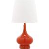 Safavieh Kids Lighting Collection Amy Orange Gourd 18-inch Bedroom Living Room Home Office Desk Nightstand Table Lamp (LED Bulb Included)(Orange)