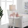 Safavieh Kids Lighting Collection Ellie Elephant White Ceramic 20-inch Bedroom Living Room Home Office Desk Nightstand Table Lamp (LED Bulb Included)(Pink)