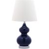 Safavieh Kids Lighting Collection Eva Navy Double Gourd 19-inch Bedroom Living Room Home Office Desk Nightstand Table Lamp (LED Bulb Included)(Navy)
