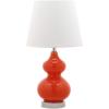 Safavieh Kids Lighting Collection Eva Navy Double Gourd 19-inch Bedroom Living Room Home Office Desk Nightstand Table Lamp (LED Bulb Included)(Orange)