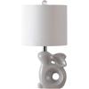 Safavieh Kids Lighting Collection Ruby Rabbit Grey Ceramic 19-inch Bedroom Living Room Home Office Desk Nightstand Table Lamp (LED Bulb Included)(Gray)