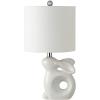 Safavieh Kids Lighting Collection Ruby Rabbit Grey Ceramic 19-inch Bedroom Living Room Home Office Desk Nightstand Table Lamp (LED Bulb Included)(White)