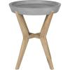 Safavieh Outdoor Collection Celeste Modern Concrete Round 21.2-inch End Table