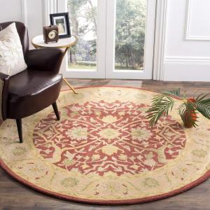 SAFAVIEH Antiquity Collection Area Rug – 5′ x 8′, Ivory, Handmade Traditional Oriental Wool, Ideal for High Traffic Areas in Living Room, Bedroom (AT14A)(Rust)