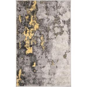 SAFAVIEH Area Rug 8×10 – Adirondack Collection – Large – Grey & Yellow, Modern Abstract Design, Non-Shedding & Easy Cleaning, Ideal for Living Room, Bedroom, Office, Dining Space (ADR134H)(Grey/Yellow)