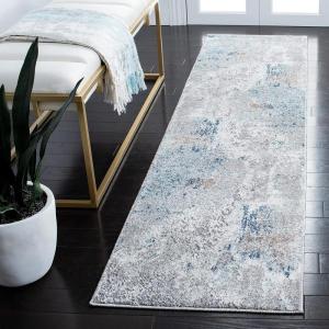 SAFAVIEH Area Rug 8×10 – Aston Collection – Large – Grey & Blue, Modern Abstract Design, Non-Shedding & Easy Cleaning, Ideal for Living Room, Bedroom, Office, Dining Space (ASN708F)(Grey/Blue)