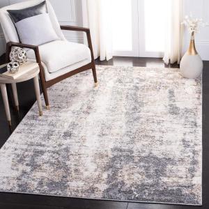 SAFAVIEH Area Rug 8×10 – Aston Collection – Large – Ivory & Grey, Modern Abstract Design, Non-Shedding & Easy Cleaning, Ideal for Living Room, Bedroom, Office, Dining Space (ASN713A)(Ivory/Grey)