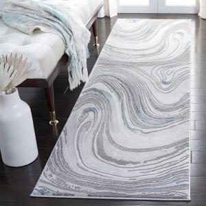 SAFAVIEH Area Rug 8×10 – Craft Collection – Large – Blue & Grey, Modern Abstract Design, Non-Shedding & Easy Cleaning, Ideal for Living Room, Bedroom, Office, Dining Space (CFT845M)(Blue/Grey)
