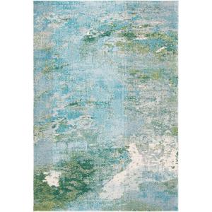 SAFAVIEH Area Rug 8×10 – Madison Collection – Large – Blue & Grey, Modern Boho Abstract Design, Non-Shedding & Easy Cleaning, Ideal for Living Room, Bedroom, Office, Dining Space (MAD440M)(Light Blue/Green)