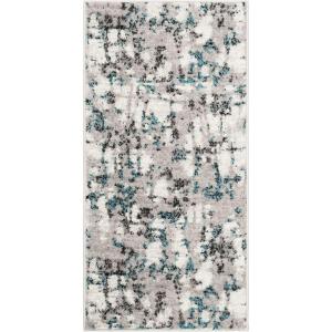 SAFAVIEH Area Rug 8×10 – Skyler Collection – Large – Grey & Purple, Modern Abstract Design, Non-Shedding & Easy Cleaning, Ideal for Living Room, Bedroom, Office, Dining Space (SKY193R)(Grey/Blue)