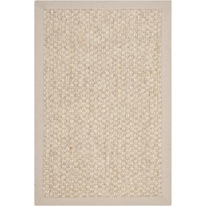 SAFAVIEH Area Rug 8×11 – Natural Fiber Collection – Large – Marble, Sisal, Woven Design with Border (NF525C)(Marble)
