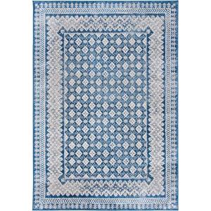 SAFAVIEH Brentwood Collection 8′ x 10′ Blue / Yellow BNT899M Traditional Oriental Distressed Non-Shedding Living Room Bedroom Dining Home Office Area Rug(Navy/Beige)