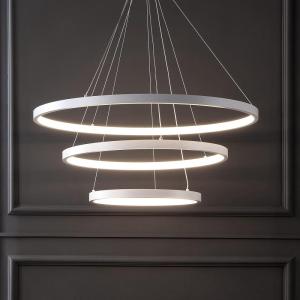 SAFAVIEH Couture Lighting Collection Meranda Modern White 3-Tier LED Chandelier(White)
