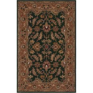 SAFAVIEH Heritage Collection Area Rug – 5′ x 8′, Dark Green & Gold, Handmade Traditional Oriental Wool, Ideal for High Traffic Areas in Living Room, Bedroom (HG628A)(Dark Green/Gold)