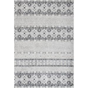SAFAVIEH Madison Collection Area Rug – 5’3″ x 7’6″, Grey & Turquoise, Boho Chic Design, Non-Shedding & Easy Care, Ideal for High Traffic Areas in Living Room, Bedroom (MAD797G)(Charcoal/Grey)