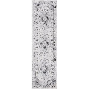 SAFAVIEH Madison Collection Area Rug – 5’3″ x 7’6″, Teal & Fuchsia, Boho Chic Medallion Design, Non-Shedding & Easy Care, Ideal for High Traffic Areas in Living Room, Bedroom (MAD154L)(Grey/Black)