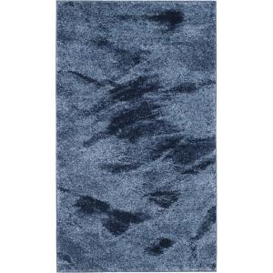 SAFAVIEH Retro Collection Area Rug – 9′ x 12′, Grey & Ivory, Modern Abstract Design, Non-Shedding & Easy Care, Ideal for High Traffic Areas in Living Room, Bedroom (RET2891-8012)(Light Blue/Blue)