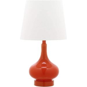 Safavieh Kids Lighting Collection Amy Orange Gourd 18-inch Bedroom Living Room Home Office Desk Nightstand Table Lamp (LED Bulb Included)(Orange)