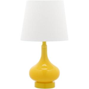 Safavieh Kids Lighting Collection Amy Orange Gourd 18-inch Bedroom Living Room Home Office Desk Nightstand Table Lamp (LED Bulb Included)(Yellow)