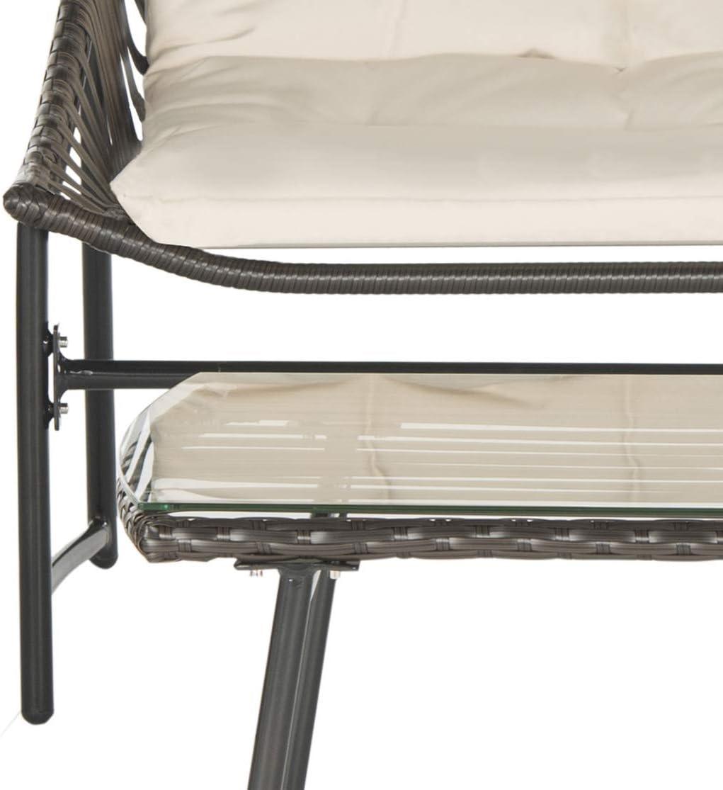 image:imageSAFAVIEH 4Piece Outdoor Collection Berkane Patio SetBrown Beige