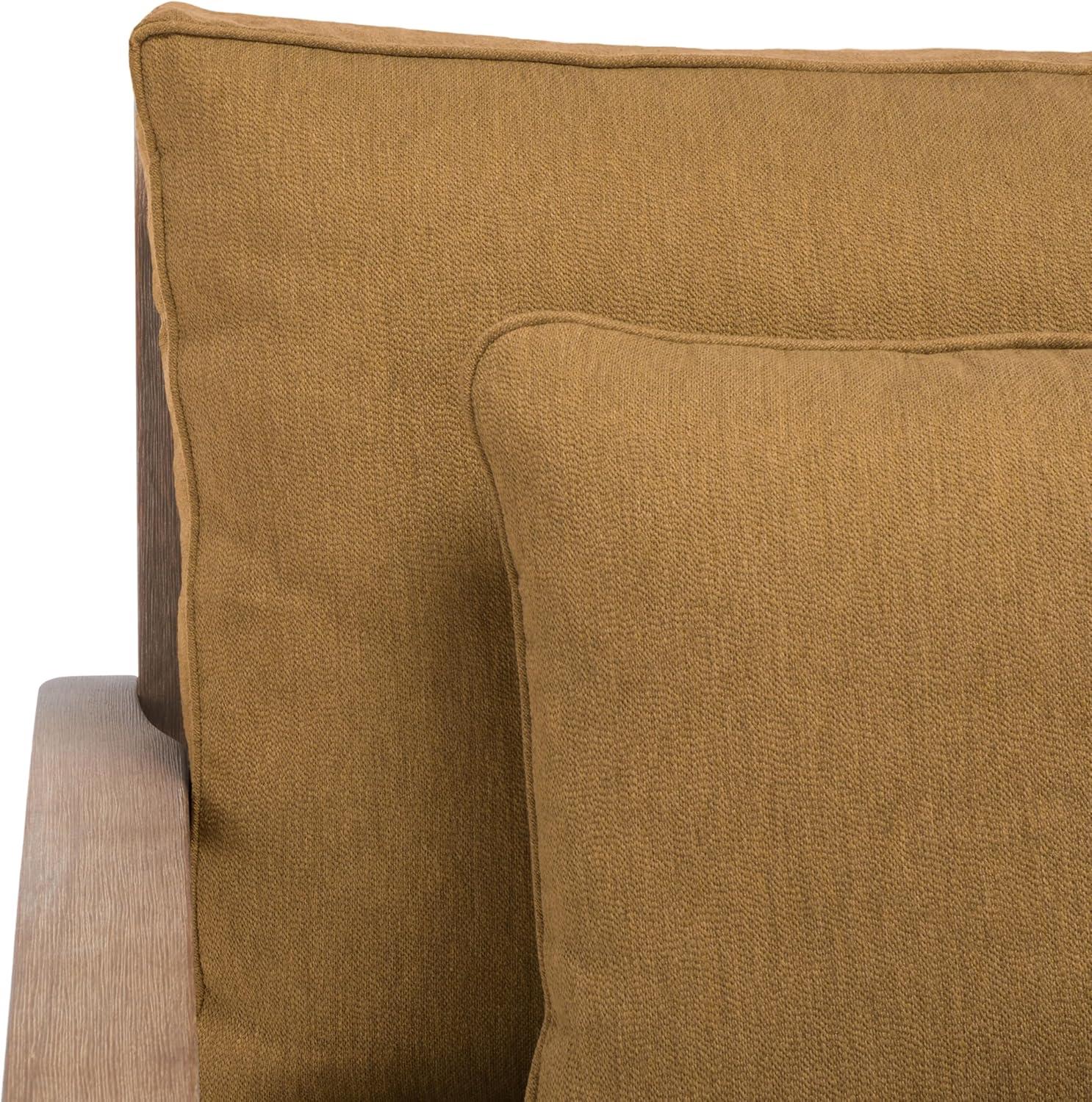 image:imageSAFAVIEH Couture Outdoor Collection Martinique NaturalDark Brown Cushion Solid Wood Patio Arm ChairNaturalBrown