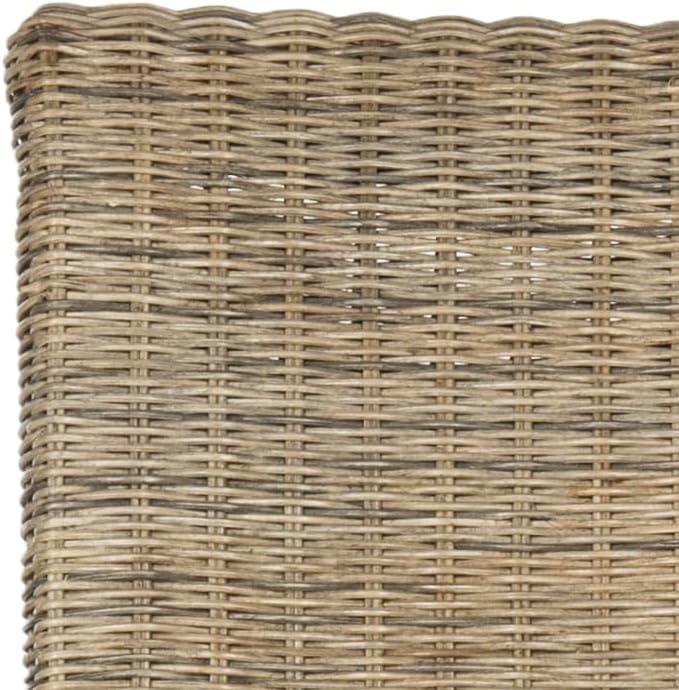 image:imageSAFAVIEH Home Collection Arjun Set of 2 Grey Wicker Dining Chairs Tall Back Dining Chairs with Pine Wood Legs for Kitchen or Dining Room SEA8013ASET2Grey