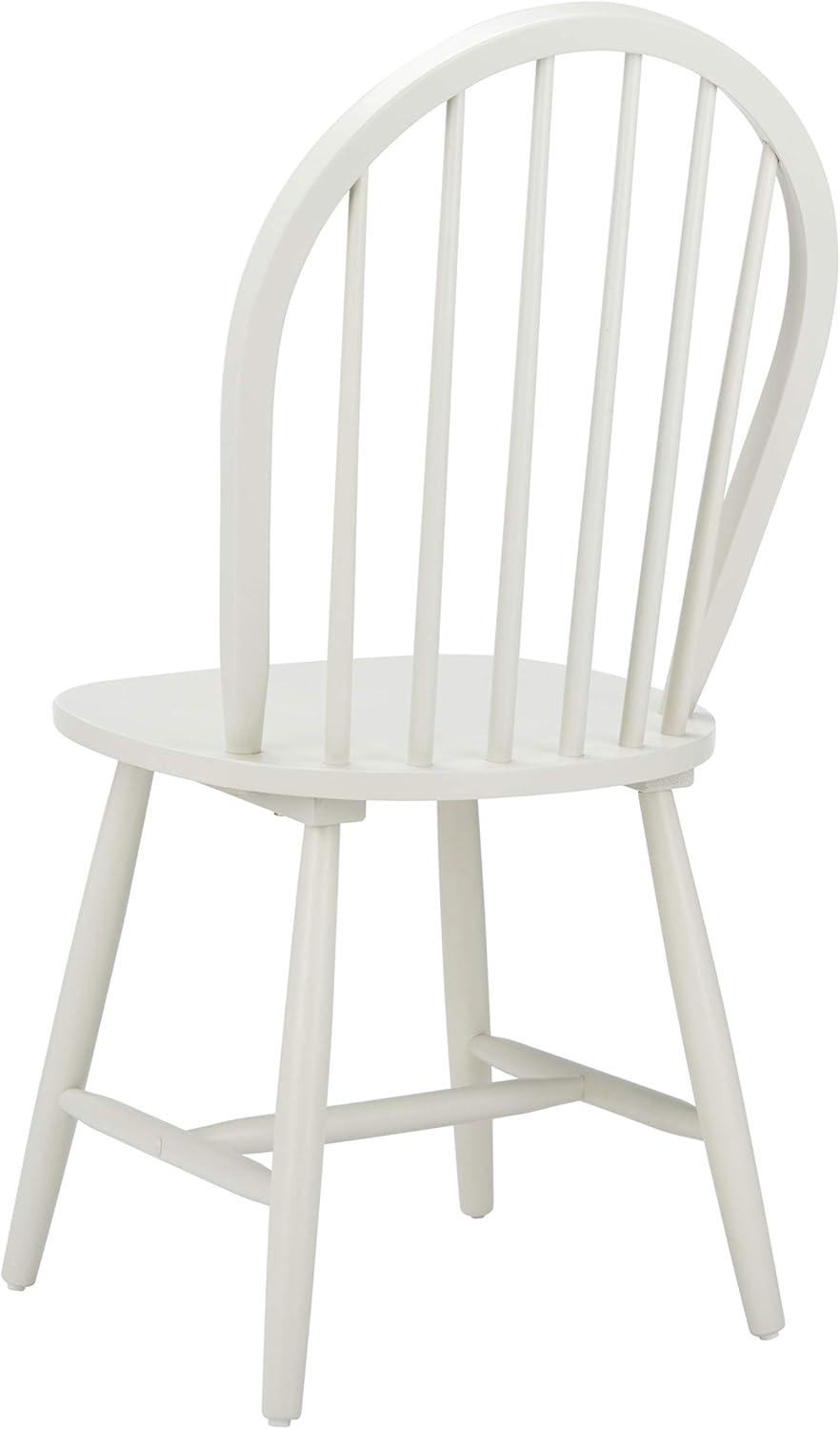 image:imageSAFAVIEH Home Collection Camden Set of 2 Black Windsor Farmhouse Dining Chairs Spindle Back Solid Wood Chairs Americana Style Seating DCH8501ASET2Off White