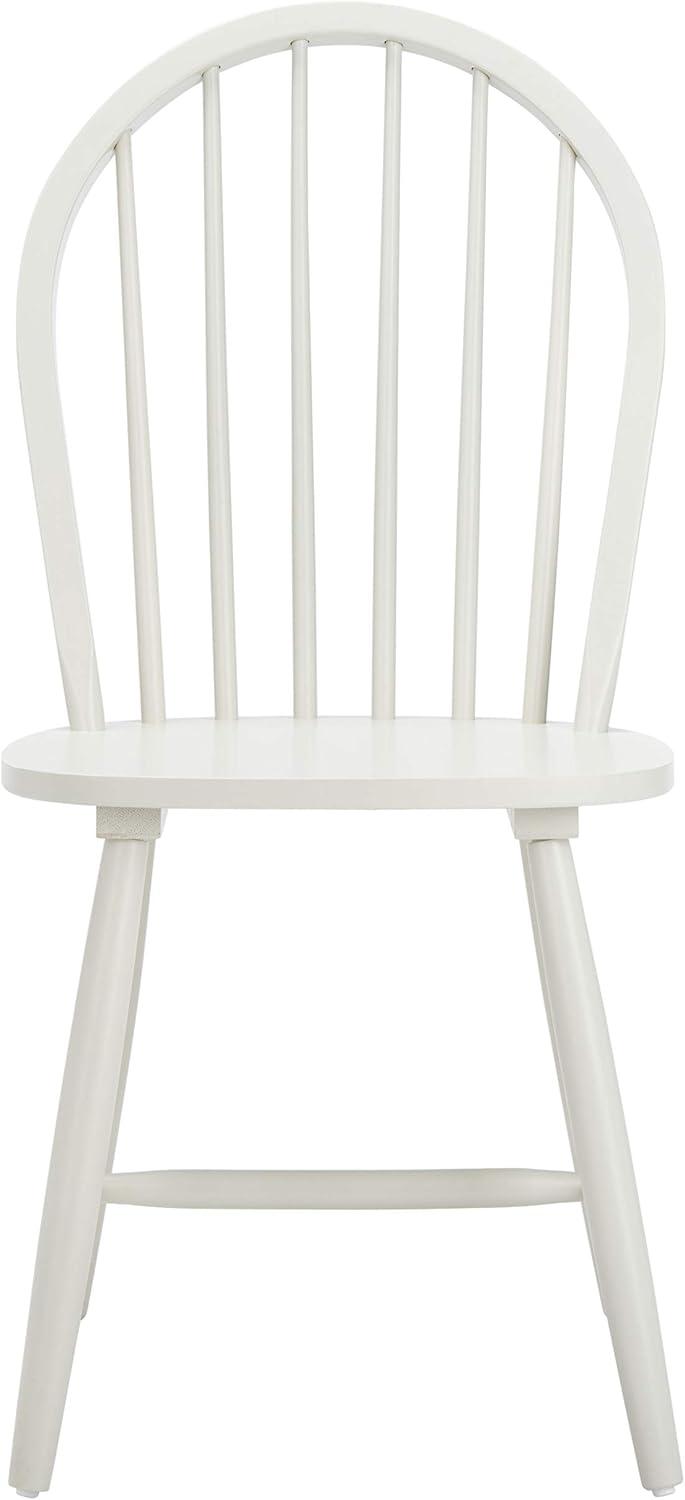 image:imageSAFAVIEH Home Collection Camden Set of 2 Black Windsor Farmhouse Dining Chairs Spindle Back Solid Wood Chairs Americana Style Seating DCH8501ASET2Off White