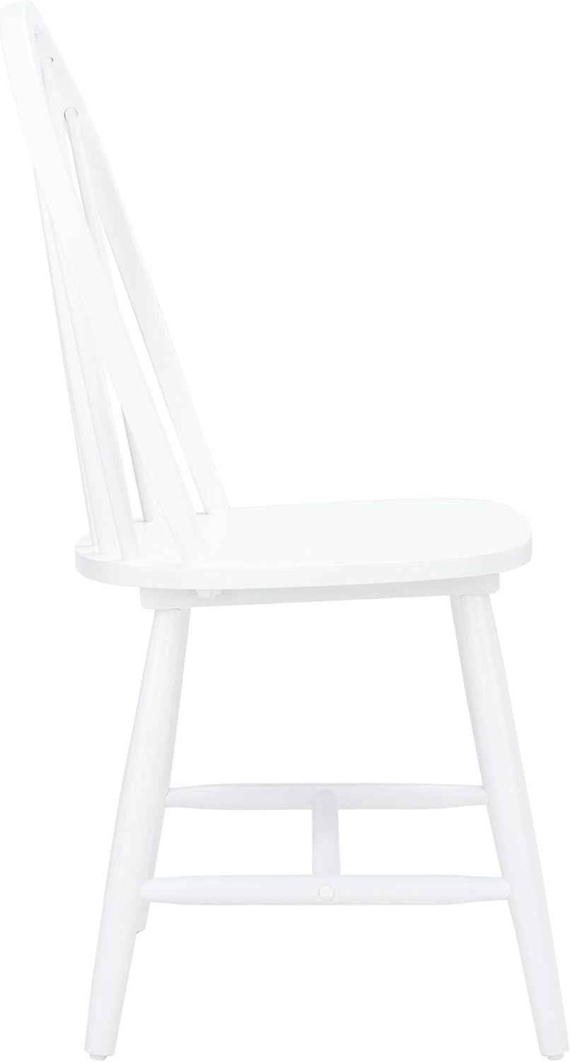 image:imageSAFAVIEH Home Collection Camden Set of 2 Black Windsor Farmhouse Dining Chairs Spindle Back Solid Wood Chairs Americana Style Seating DCH8501ASET2White