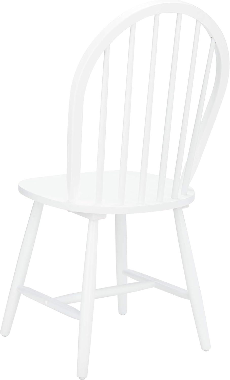 image:imageSAFAVIEH Home Collection Camden Set of 2 Black Windsor Farmhouse Dining Chairs Spindle Back Solid Wood Chairs Americana Style Seating DCH8501ASET2White