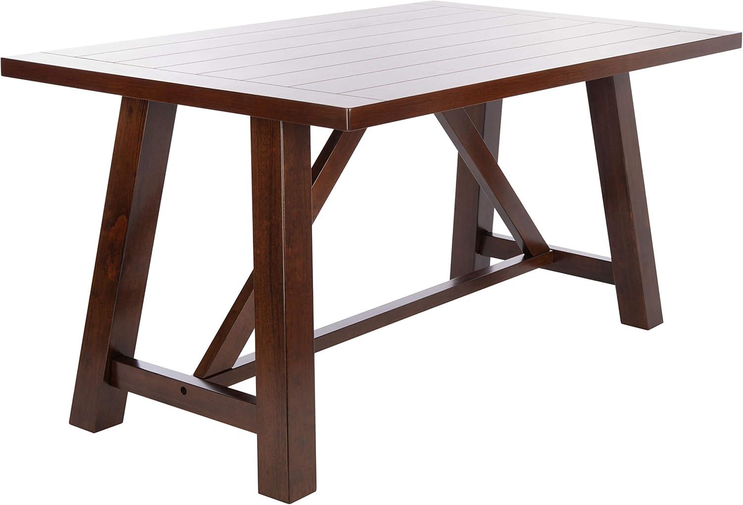 image:imageSAFAVIEH Home Collection Ainslee Brown Rectangle Dining Table